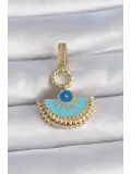 Pirinç Gold Renk Nazar Boncuklu Ajda Charm