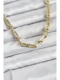 Pirinç Gold Renk Tifani Model Kadın Kolye