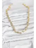 Pirinç Gold Renk Tifani Model Kadın Kolye