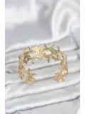 Pirinç Gold Renk Vintage Kadın Bileklik