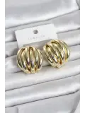 Pirinç Gold Renk Vintage Kadın Küpe
