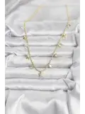 Pirinç Gold Renk Yıldız Model Kadın Kolye