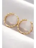 Pirinç Gold Renk Zincir Model Halka Küpe
