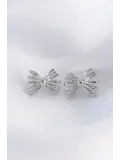 Pirinç Gümüş Renk Fiyonk Küpe