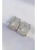 Pirinç Gümüş Renk Kalın Küpe