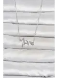 Pirinç Gümüş Renk Kalp Ritmi Model Kadın Kolye