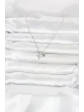 Pirinç Gümüş Renk Minimal Kutup Yıldızı Model Kadın Kolye