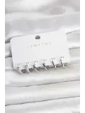 Pirinç Gümüş Renk Yılan Model Kadın Küpe Seti