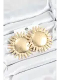 Pirinç Güneş Model Gold Renk Kadın Küpe