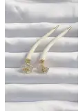Pirinç Krem Renk Botega Küpe