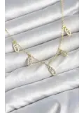 Pirinç Minimal Messika Model Zirkon Taşlı Kadın Kolye