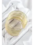 Pirinç Tel Sarma Model Gold Renk Kadın Bileklilk