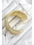 Pirinç Tel Sarma Model Gold Renk Kadın Bileklilk