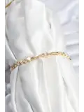 Pirinç VIP Seri Gold Renk Petek Model Kadın Bileklik