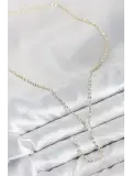 Pirinç Zirkon Taşlı Gold Renk Kadın Y Kolye
