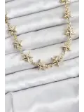 Yıldız Model Pirinç Gold Renk Kadın Kolye