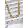 14K Gold Renk Kaplama Kalın Zincir Model CM Kadın Kolye