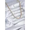 316L Çelik Gold Renk 60 cm Burgu Model Kadın Kolye