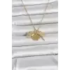 316L Çelik Gold Renk Açılabilir Yonca Model Zirkon Taşlı Kadın Kolye