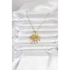 316L Çelik Gold Renk Bohem Güneş Model Kadın Kolye