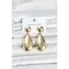 316L Çelik Gold Renk Damla Model Kadın Küpe