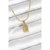 316L Çelik Gold Renk Mini Külçe Altın Model Kolye
