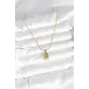 316L Çelik Gold Renk Mini Külçe Altın Model Kolye