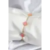 316L Çelik Gold Renk Pembe Baby Boy Yonca Kadın Bileklik