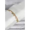 316L Çelik Gold Renk Pullu Model Kadın Bileklik