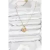 316L Çelik Zincir Gold Renk Kalp Figürlü Kadın Kolye