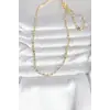 CM 14K Gold Renk Çizgi Lazer Model 60 cm Kadın Kolye