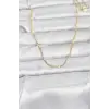 CM 14K Gold Renk Lazer Puntalı Model 60 cm Kadın Kolye
