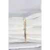 CM 14K Gold Renk Yassı Yılan Zincir Model Kadın Bileklik