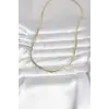 CM 14K Gold Renk Yassı Zincir Model 45 cm Kadın Kolye