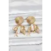 Gold Renk Deniz Temalı Vintage Kadın Küpe