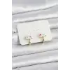 Gold Renk Kedi Model Mineli Çocuk Küpe