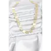 Kare Plaka Model Gold Renk Kadın Kolye