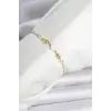 Pirinç Gold Renk Çiçek Model Su Yolu Kadın Bileklik
