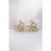 Pirinç Gold Renk Fiyonk Küpe