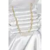 Pirinç Gold Renk Saçaklı Model Kadın Kolye
