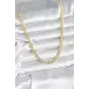 Pirinç Gold Renk Sıralı Topçuk Model Kadın Kolye