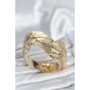 Pirinç Gold Renk Yaprak Model Kadın Bileklik