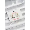 Pirinç Gold Renk Yıldız Kadın Küpe
