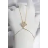 Pirinç Gold Renk Yonca Model Kadın Şahmeran