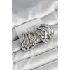 Pirinç Gümüş Renk Vintage Kadın Küpe