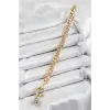 Pirinç Nazar Model Zirkon Taşlı Gold Renk VİP Seri Kadın Bileklik