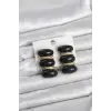Siyah Vintage Model Gold Renk Kadın Küpe