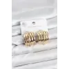 Vintage Model 316L Çelik Gold Renk Kadın Küpe