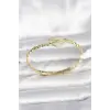 Yılan Model Pirinç Gold Renk Kadın Kelepçe Bileklik