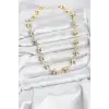 Yıldız Model Pirinç Gold Renk Kadın Kolye
